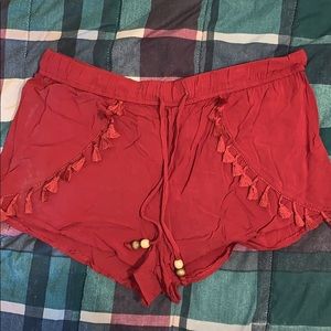 Atmosphere Red Orange Shorts